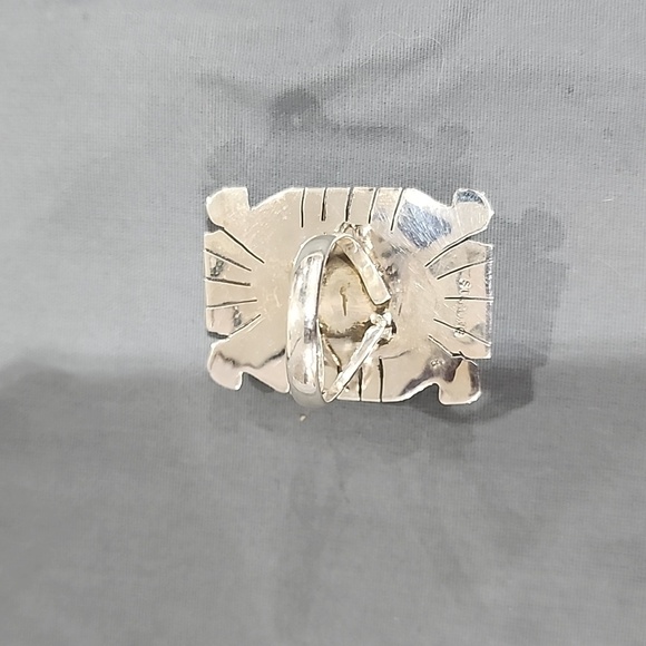 Turquoise and sterling silver ring - Picture 4 of 4